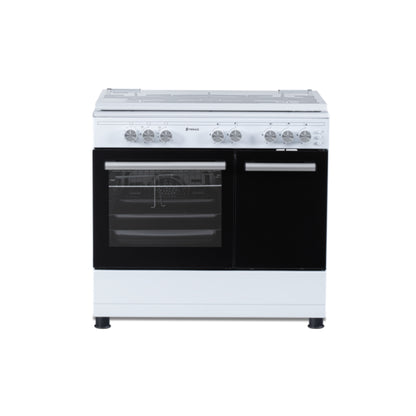 France Cooker 90cm, White Color Plus Convection + 5 Burners, FRN-FR9B50W