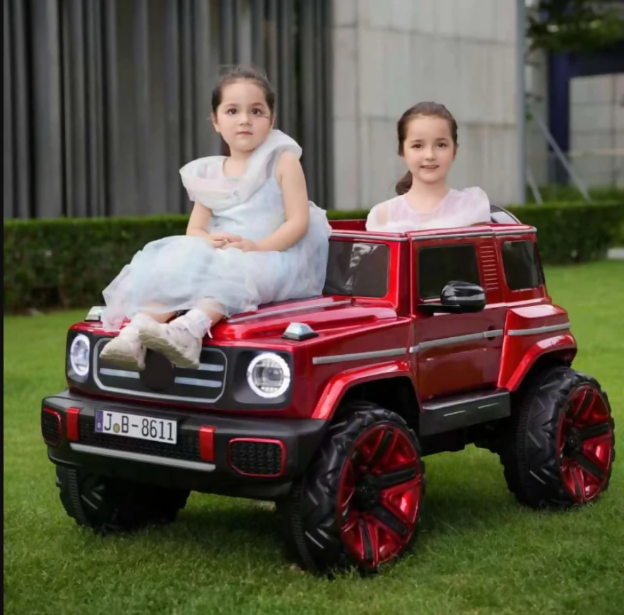 Kids Electric Car – 12V Battery, 4 Motors, Leather Seat, Rubber Tires & Remote Control (Ages 3–8)