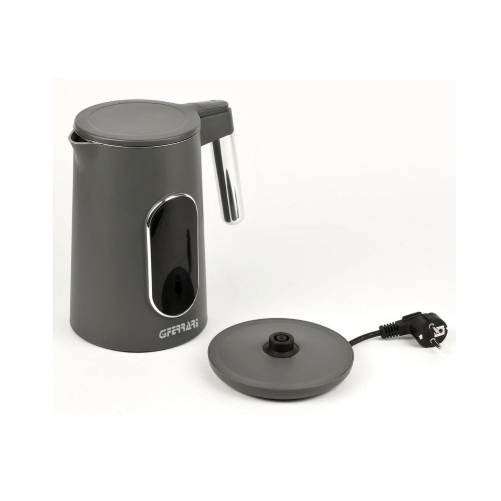 G3Ferrari 1.7L - 1850W-2200W Electric Kettle - Temperature Indicator, Display Touch Screen, 40-100C (4 Programs), Stainless Steel Container And Anti-Burn Housing, Overheat Protection [Grey Color], G10205G