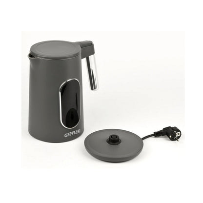 G3Ferrari 1.7L - 1850W-2200W Electric Kettle - Temperature Indicator, Display Touch Screen, 40-100C (4 Programs), Stainless Steel Container And Anti-Burn Housing, Overheat Protection [Grey Color], G10205G