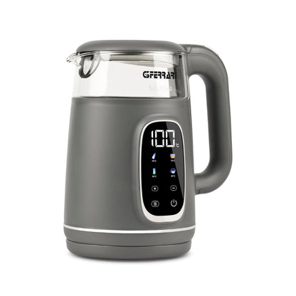 G3Ferrari Glass 1.7L - 1850W-2200W Electric Kettle, Anti-Burn Housing, Display Touch Screen, Temperature Indicator, 40C-100C, Over-Heating Protection, Concealed Heating Element, Automatic Shut-Off, G10224