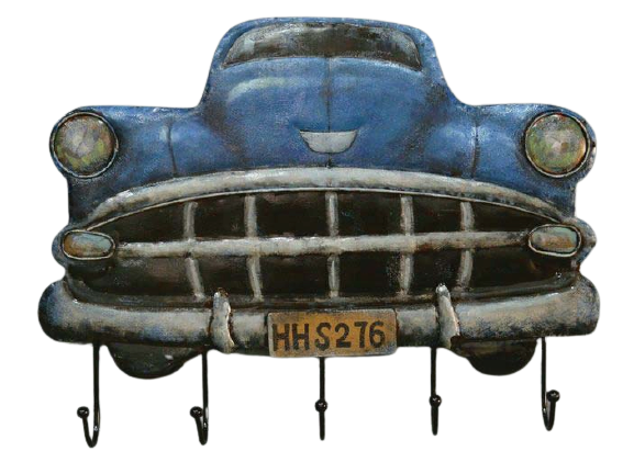 Itemz, 3D MetalWall Hanger Retro Blue Car, L39cmxW60cm