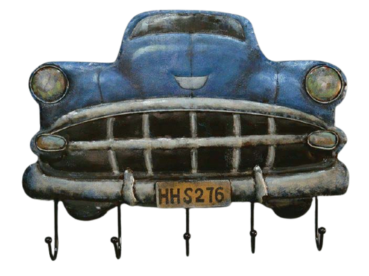 Itemz, 3D MetalWall Hanger Retro Blue Car, L39cmxW60cm