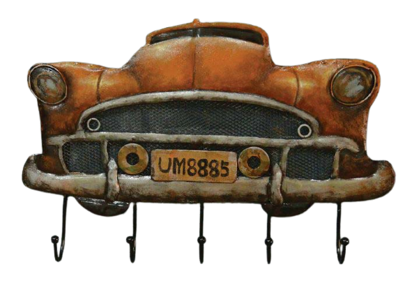 Itemz, 3D MetalWall Hanger Retro Orange Car, L23cmxW60cm