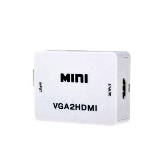 Top, VGA to HDMI Female to Female Converter 1080P Video Converter Adapter for HDTVs, Monitors, LapTop,s, DeskTop,s, Computers with Audio and Power - G167B