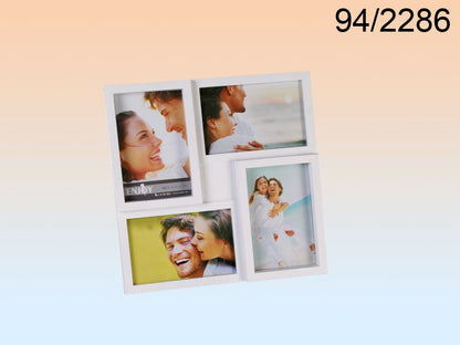 Out Of The Blue, Plastic Photo Frame For 4 Photos, White, 94/2286