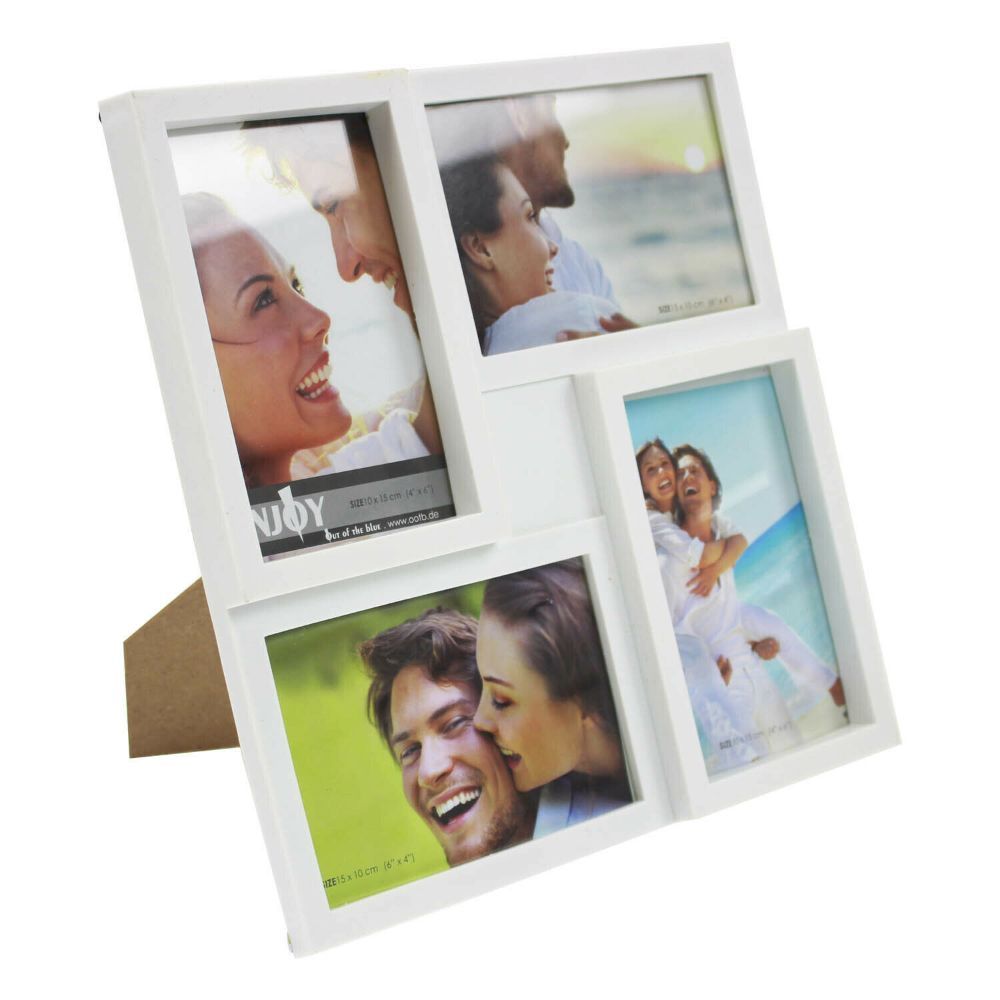 Out Of The Blue, Plastic Photo Frame For 4 Photos, White, 94/2286