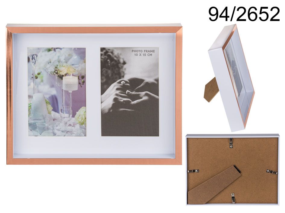 Out Of The Blue, Photo Frame, Copper Optic, Plastic, For 2 Photos, 94/2652