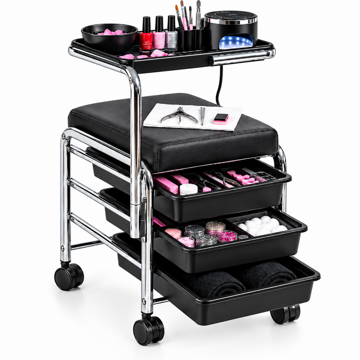 Salon And Spa Pedicure And Manicure Tools Trolley For Beauty Salons, 602160057935