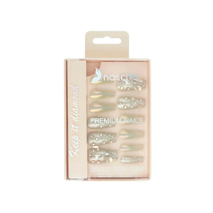 Nascita Premium Diamond Artificial Nails Set 287 Pack of 12