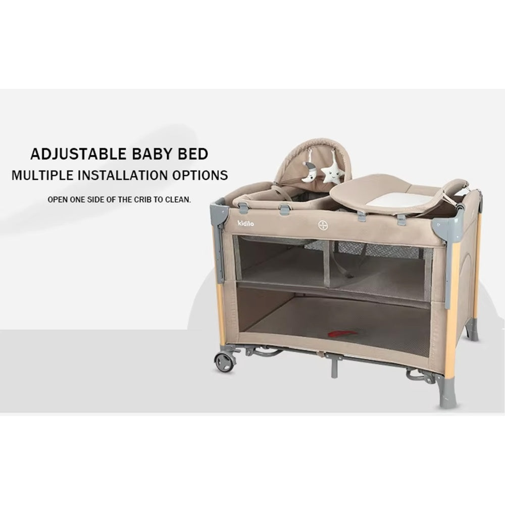 Kidilo, T-703M Kids Playpen- Gray