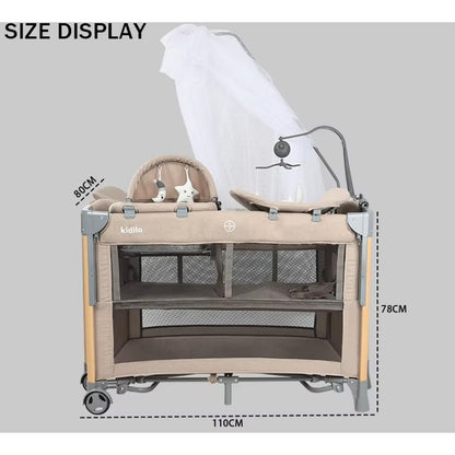 Kidilo, T-703M Kids Playpen- Gray