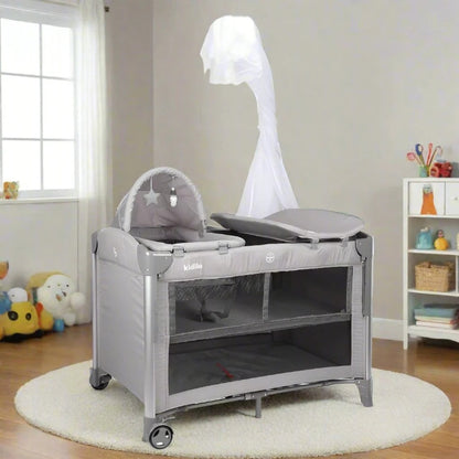 Kidilo, T-703M Kids Playpen- Gray