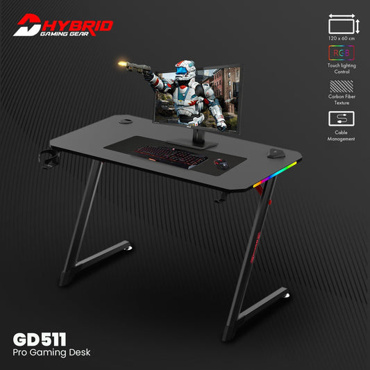 Dhybrid Gd511 Rgb Led Gaming Desk