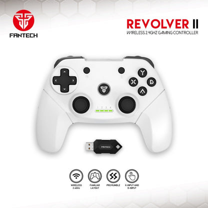 Fantech, Wgp12 Revolver Ii: Wireless 2.4Ghz Gaming Controller With Buit-In Rechargeable Lithium-Ion Battery