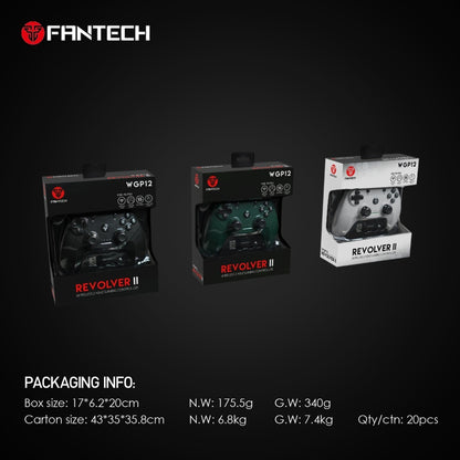 Fantech, Wgp12 Revolver Ii: Wireless 2.4Ghz Gaming Controller With Buit-In Rechargeable Lithium-Ion Battery