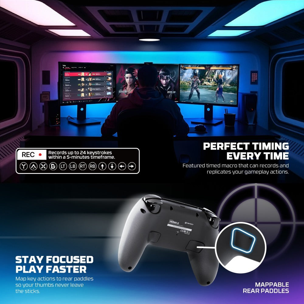 Fantech, Wgp16 Nova Ii Wireless Multi-Platform Gamepad ? Dual Mode, Vibration, Motion Controls, 10H Battery, Available in Different Colors