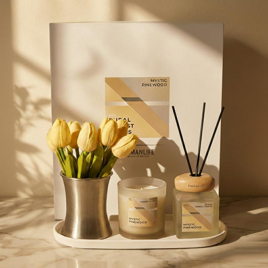 FINMANLIFE Mystic Pinewood Home Fragrance & Decor Gift Set, SK928BG