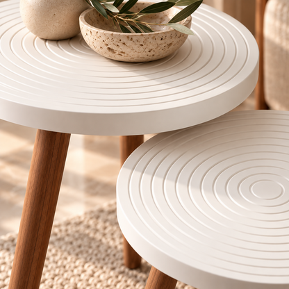 Nordic Nesting Side Tables – Set of 2 | CJ-48084-W
