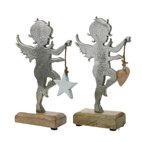 Itemz, Silver Angel On Base 22X12 Cm