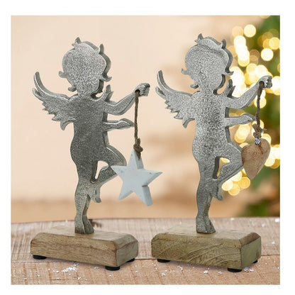 Itemz, Silver Angel On Base 22X12 Cm