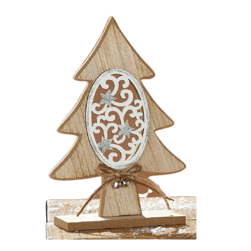 Itemz, Wooden Tree On Base 18.50 Cm, Available in Different Colors