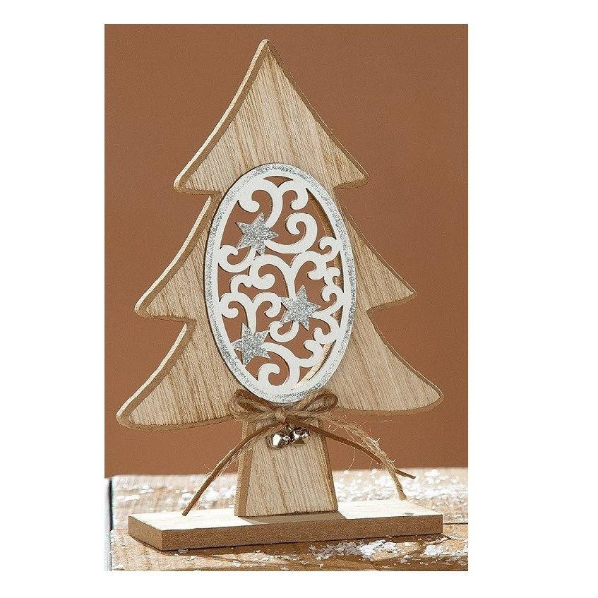 Itemz, Wooden Tree On Base 18.50 Cm, Available in Different Colors