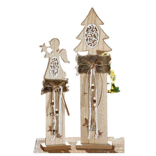 Itemz, Large Wooden Decoration On Base 32Cm , Available in Different Colors
