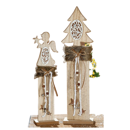 Itemz, Large Wooden Decoration On Base 32Cm , Available in Different Colors