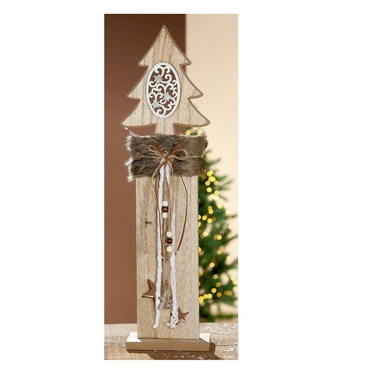 Itemz, Wooden Decoration On Base 27Cm, Available in Different Colors