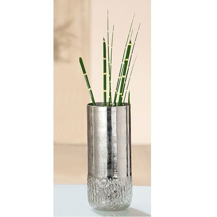 Aluminum Silver Vase 23 Cm