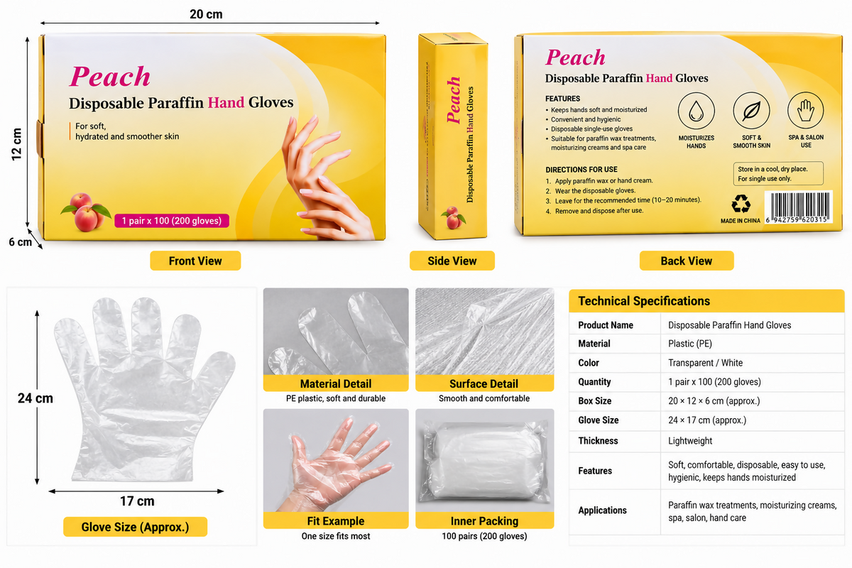 La Perla Tech, Disposable Paraffin Feet Gloves Elissar