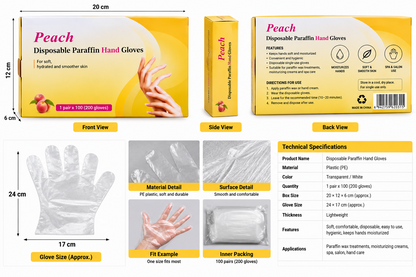 La Perla Tech, Disposable Paraffin Feet Gloves Elissar