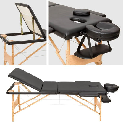Portable Professional Lash Spa Bed, Height Adjustable 3Fold-Carry Case