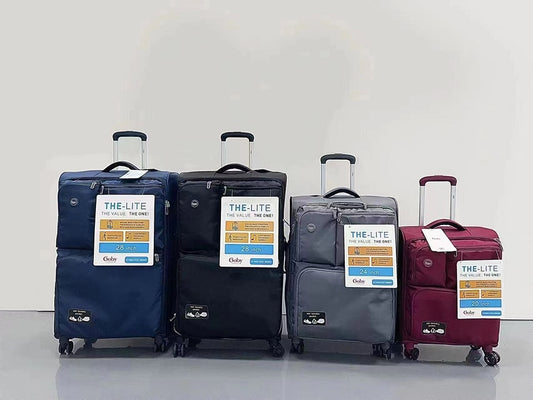 Goby London, Luggage 3 Piece Set, Travel Bags, Soft Cover, Lightweight Tsa Lock, Black, Available in Different Colors