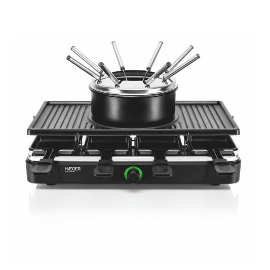 Haeger, Set Fondue, Grill And Raclette Haeger, Cool Dinner ? Suitable For Up To 8 People, 1400W, GR-FRG.016A