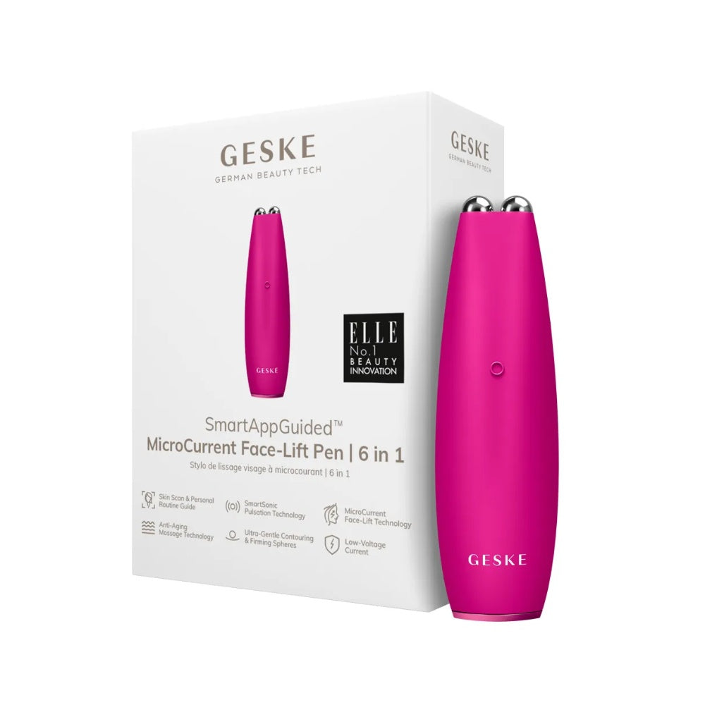 Geske, Microcurrent & Microdermabrasion, Microcurrent Face-Lift Pen, 6 In 1 (Magenta), GSK-00013MG01