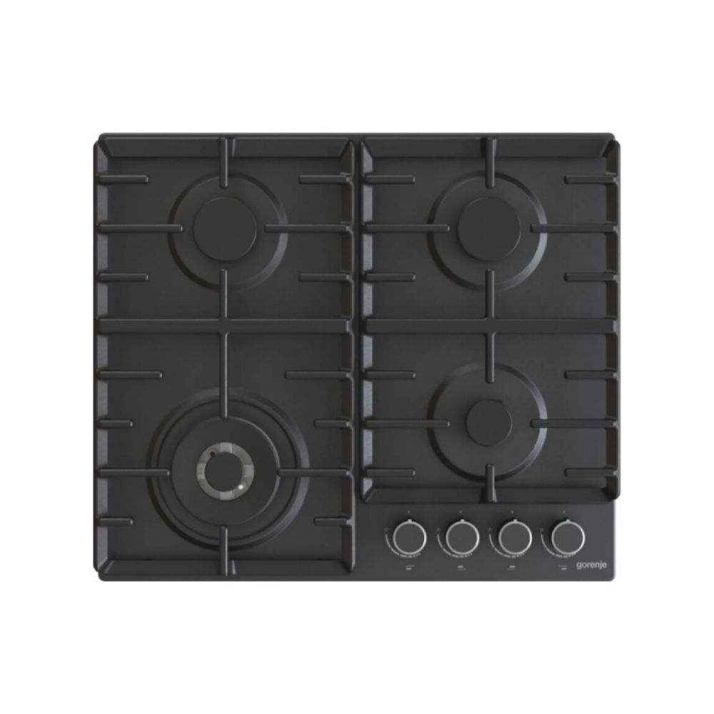 Gorenje, Hob 60 Cm 4 Gas Burners Cast Iron Black