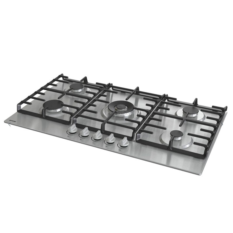 Gorenje, Hob 90 Cm 5 Gas Burners Safety Cast Iron Inox