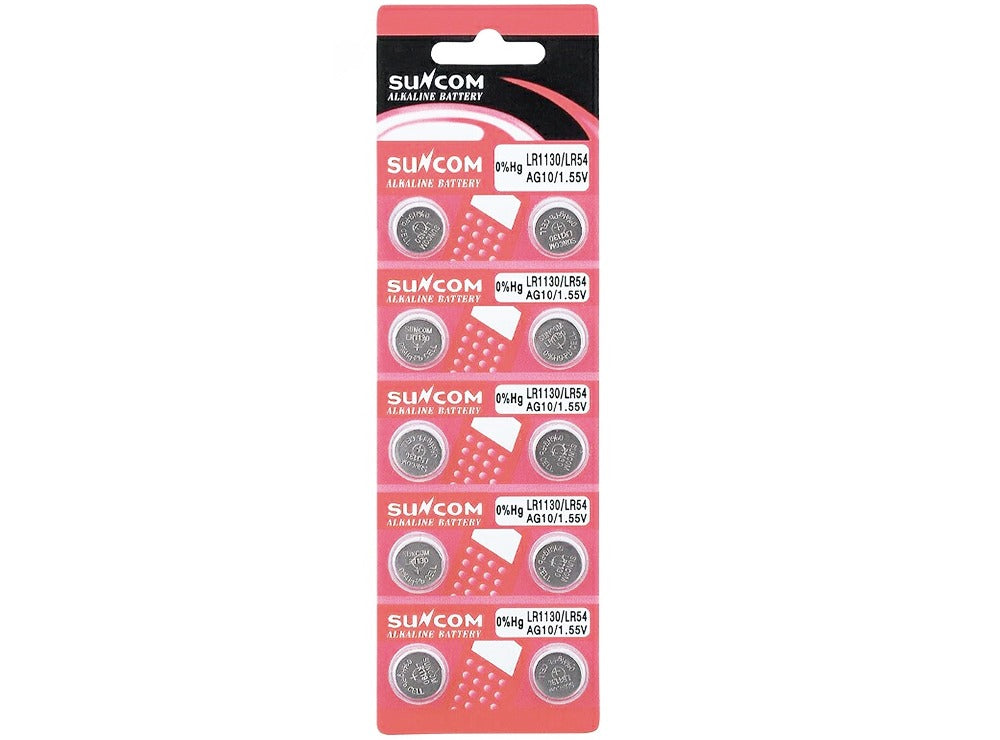 Suncom, LR1130 Watch Battery Pack Of 10