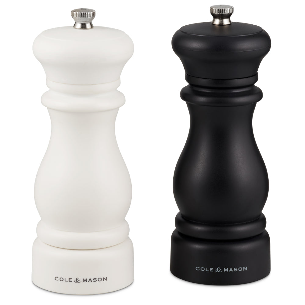 Cole & Mason Southwold Black and White Capstan Mill Set 16cm, H312008