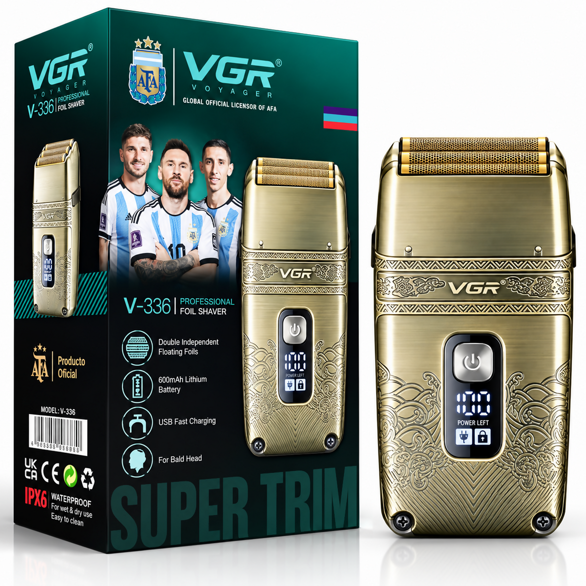 Professional Foil Shaver premium cordless grooming VGR V-332