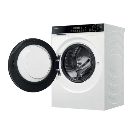 Haier Washer Machine 10KG, Smart Front Loading, 1400RPM, 15 Programs, Bldc Inverter Motor, Smart Ai Sensor [White], HAE-BP14357U1