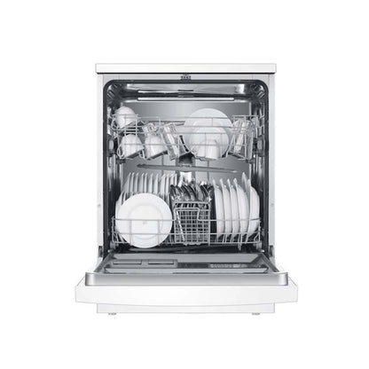 Haier Free Standing Dishwasher, Push Button, Control Panel A+, 13 Place Settings, Water Consumption, 12L, Memory Backup, 6 Progrms, White, HAE-HDWE1348