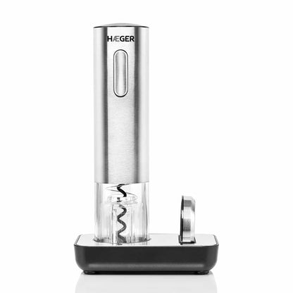 Haeger Electric Corkscrew Milano, Rechargeable, Stainless Steel, WO-0SC.006A