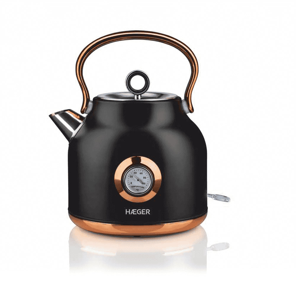 Haeger Electric Kettle Art Deco Black – Inox 1,7L - 2200W, EK-22B.024A