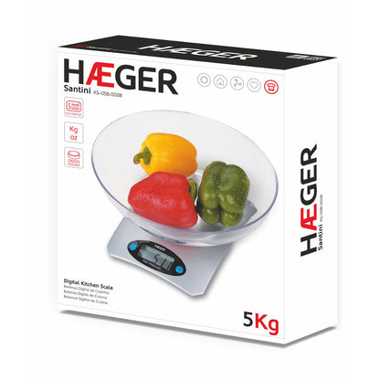 Haeger Kitchen Scale With Bowl Santin, KS-05B.002B