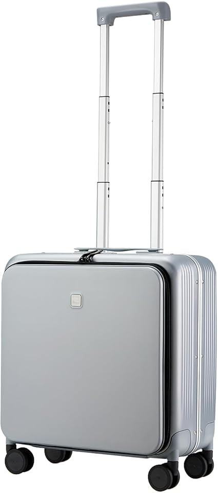 Hanke, 24 Inch Checked Luggage With Spinner Wheels Pc Hard Suitcase Top Open Aluminum Frame Tsa Luggage Rolling Suitcases For Travel Woman Men.(Grey)
