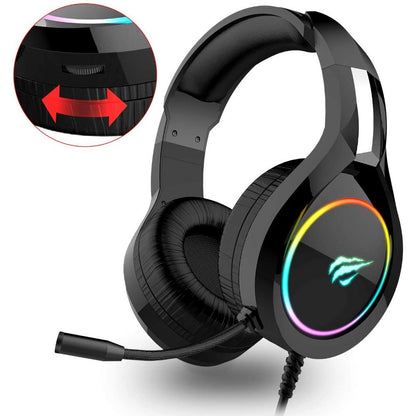 Havit, Rgb Wired Gaming Headset, H2011D, Black