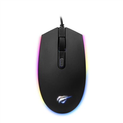 Havit, Wired Usb Gaming Mouse 1200 Dpi With Rgb Light, Ms1003, Black